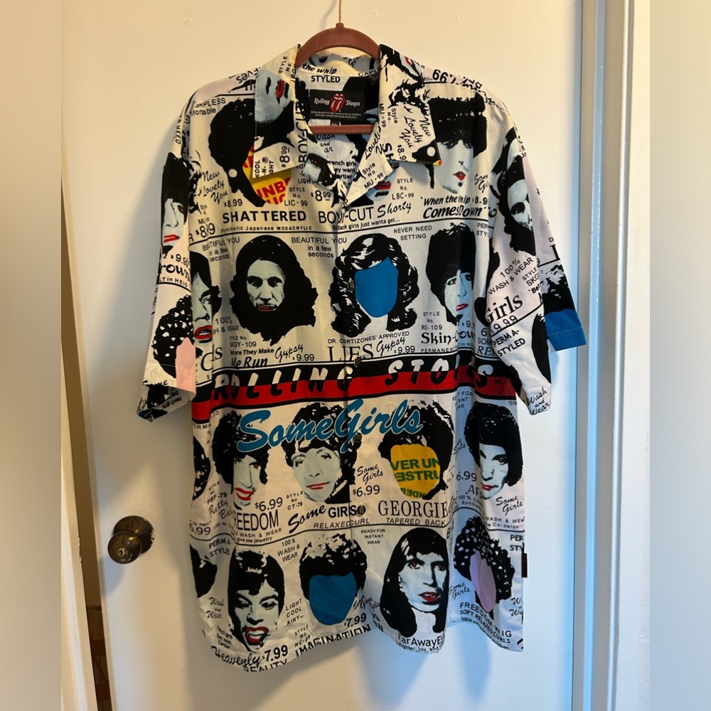 Rolling Stones Dragonfly Some Girls Button Up Shirt